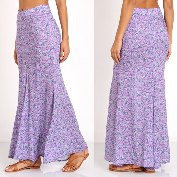 Spell designs wildflower slinky skirt violet M HTF - Picture 5 of 12